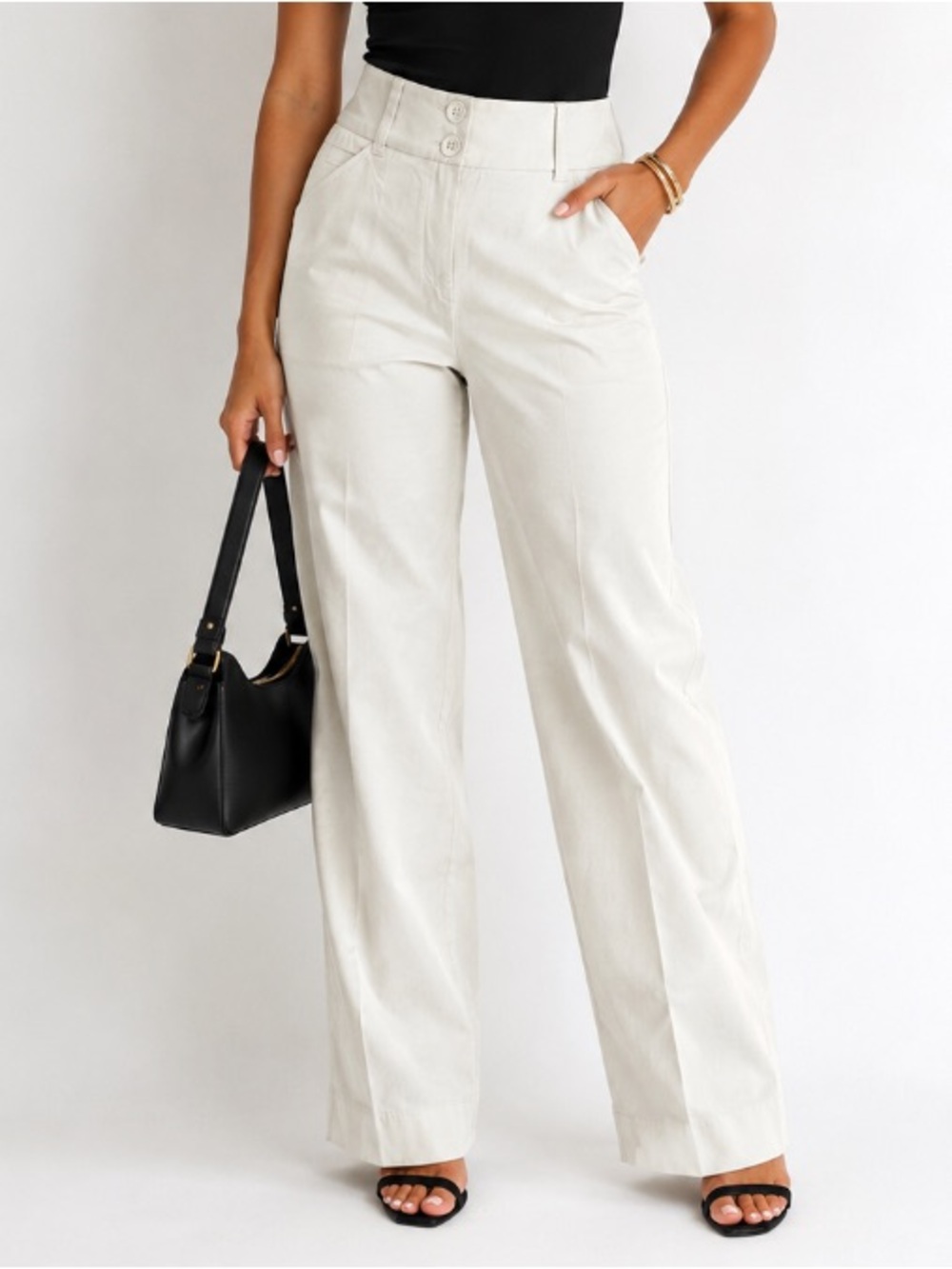NY&Co. Ivory Cream Studio Stretch 14th St  Trouser Pants NEW 4